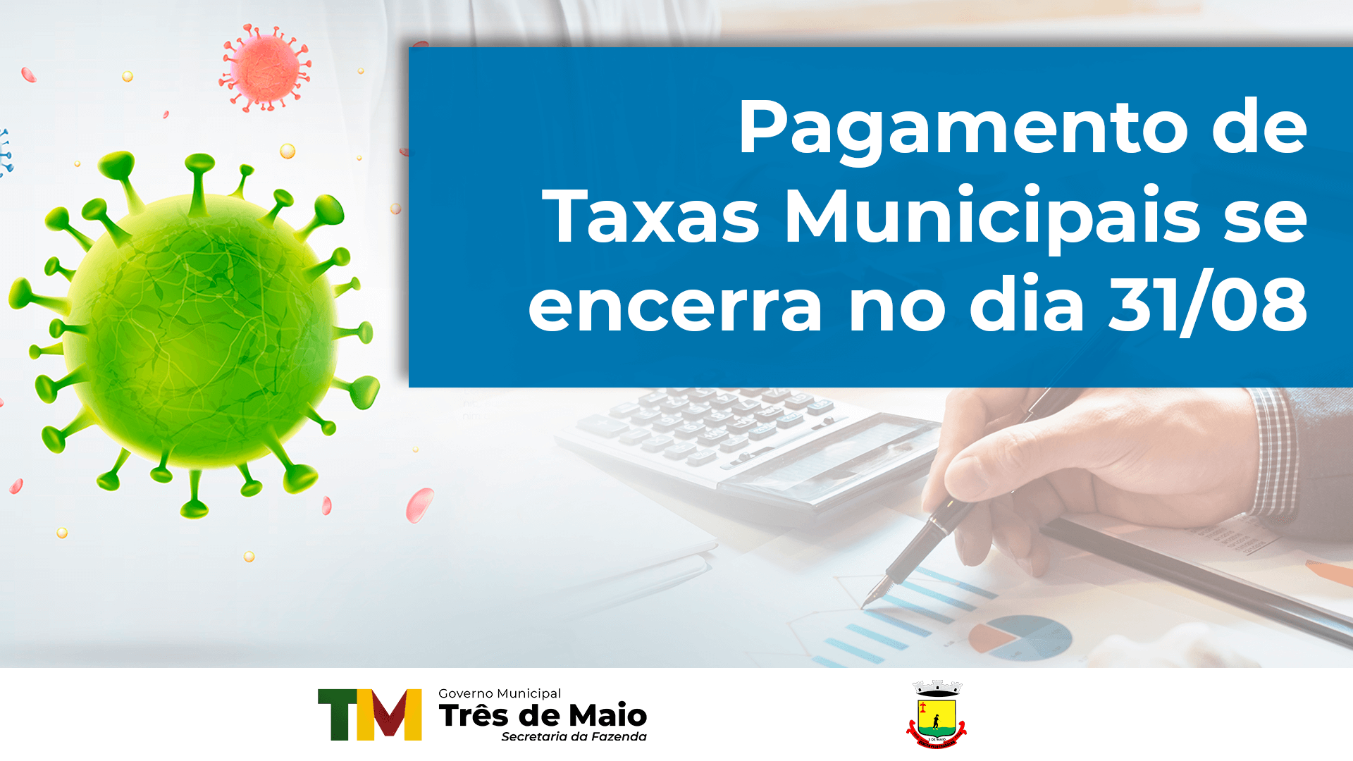 PRAZO PARA PAGAMENTO DE TAXAS MUNICIPAIS SE ENCERRA AMANHÃ